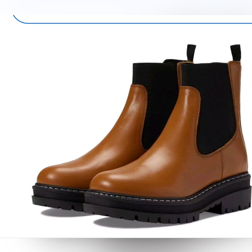 Marc Fisher Patrick Two Tone Leather Size 5.5  Women's Boots